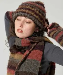 TINAJOQUIN ストライプ柄ニット帽