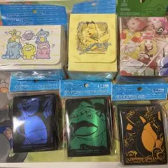 ポケモンカードスリーブ 64枚入り3セット　デッキケース3個