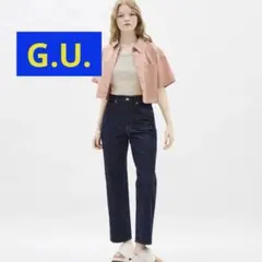 GUジーユーハイライズストレートジーンズ デニム パンツ/DISCOATローリー