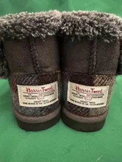 harris tweed ハリスツイード ブーツ チャコールグレー 16センチ