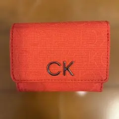 Calvin Klein オレンジ 三つ折り財布