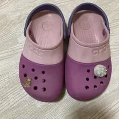 Crocs キッズサンダル 12 パープル/ピンク