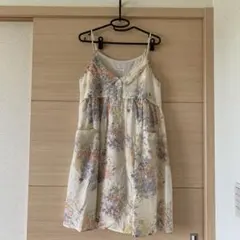 【新品】CAROLINA GLASER フラワーギャザーワンピース　日本製のサムネイル