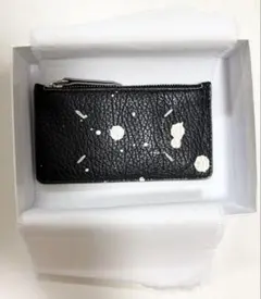 黒新品 メゾン マルジェラ スプラッシュペイント カードケース 財布