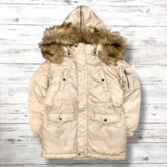 ザノースフェイス ダウンジャケット ベージュ キッズ120 1756