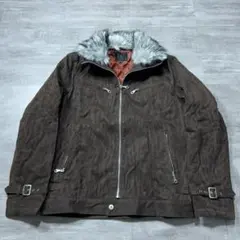 極美品 Y2K ファー付き ジップブルゾン 平成 お兄系 ジャケット ブラウン
