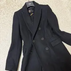 極美品ZARA MANTECO フクシア　ロングウールコート