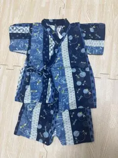ベビー甚平 青系　70サイズ