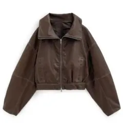 GRL 襟2Way配色ステッチダブルジップレザーブルゾン[on258]