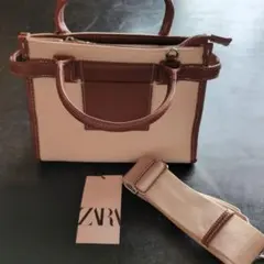 ZARA ザラ　キャンバス　ミニ　トートバッグのサムネイル