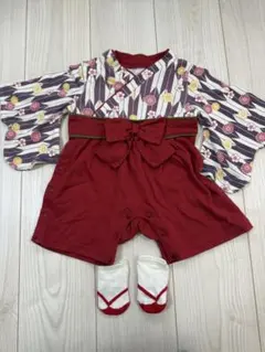 袴ロンパース　初節句　70 着物ロンパース　お食い初め