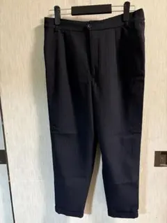 ネイビー ストライプ スラックスパンツwool仕立て