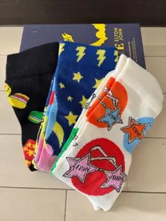 《新品》Happy Socks ELTON JOHN コラボ　3足組 36-40