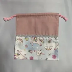 巾着 ハンドメイド みに巾着 ユキエモン 生地 - メルカリ