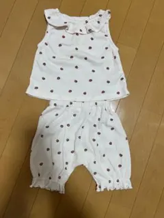 バースデイ/パジャマ/いちご柄/80