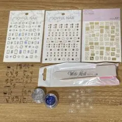 ネイルシール ネイルパーツ グリッター ネイルファイル ウッドプッシャー