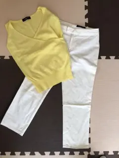 2点セット　クイーンズコート　タンクトップ　白パンツ　　ビッキーのサムネイル