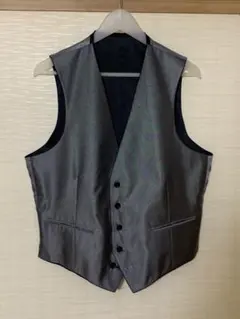 BURBERRY BLACK LABEL グレー　ストライプ　ジレ　ベスト BURBERRY BLACK LABEL グレー ストライプ ジレ ベスト - メルカリ