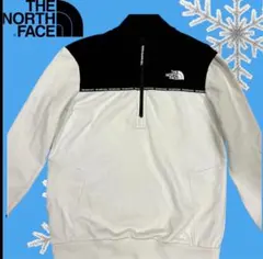 THE NORTH FACE ハーフジップ スウェット 白黒 レディースS