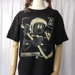 used M NHL ピッツバーグペンギンズ ミッキーマウス 半袖 Tシャツ