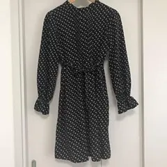 美品　紺　膝丈　ワンピース　archives