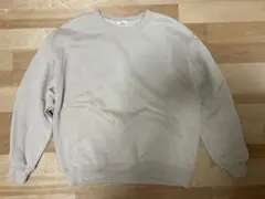 GU ジーユー 裏起毛 スウェット トレーナー ベージュ XL