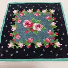 ▲Ｂ品・新品▼１点のみ フェイラーハンカチ マイジュリエットブラック×グリーン