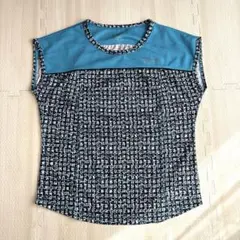 パラディーゾ　レディース　テニスウェア　tシャツ　半袖　水色　青　Sサイズ