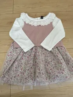 【西松屋】花柄重ね着風ワンピース