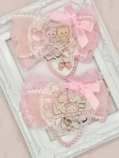 238 ハンドメイドリボン　ヘアゴム　キッズ