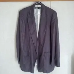 ZARAリネンテーラードジャケット　グレー