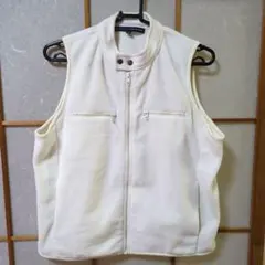 フリースベスト・ スポーツ・白