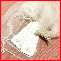 ★極美品★ティアラ・手袋・ベール りぼん パール結婚式 ウエディング