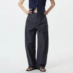 【ユニクロ】 ジャージーバレルレッグパンツ