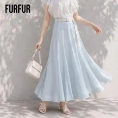 FURFUR ベルト付きシアースカート ブルー　タグ付き　新品　訳ありのサムネイル