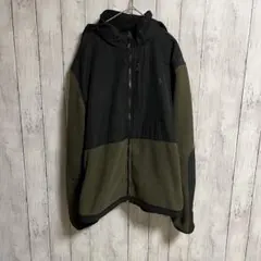 ポロラルフローレン 切り替えボアジャケット ブルゾン フード収納 黒　緑