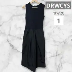 ドロシーズ　ネイビー ノースリーブ ドッキングワンピース　異素材