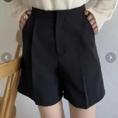 callautia ハイウエストショートパンツ ブラック