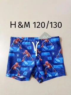 新品 水着 スパイダーマン Ｈ&M 120/130 男の子 ボクサータイプ
