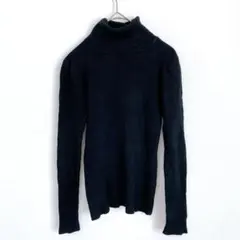【SHEIN】美シルエット リブタートルネックニット 黒 M（S相当）