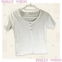 PHILLY WEGO 半袖 リブカットソー ホワイト