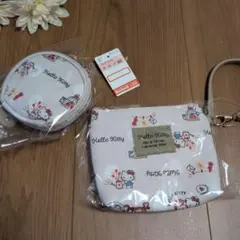 HelloKitty　ミニポーチ&丸型コインケース2点セットキティちゃんサンリオ
