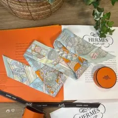 c*o様 HERMES ツイリー 睡蓮柄 シルクスカーフ ライムグリーン - メルカリ