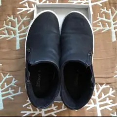 ZARAボーイズブラック ジッパー付きハイカットスニーカー24.0cm