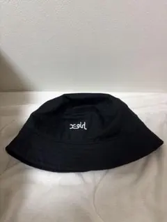 X-girl バケットハット ブラック ロゴ 刺繍 黒 帽子