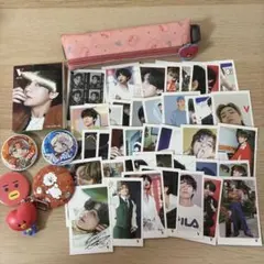BTS V （キムテヒョン）トレカ41枚 折りたたみメモ 缶バッジ ペンケース