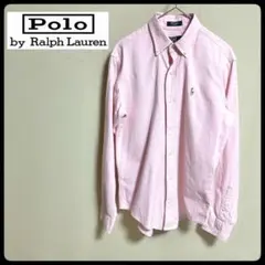RALPH LAUREN USA製 ポニー刺繍 オックスフォードシャツ ピンク