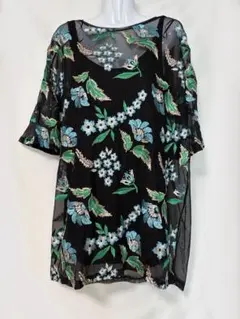 ZARA チュール花柄刺繍チュニックのサムネイル