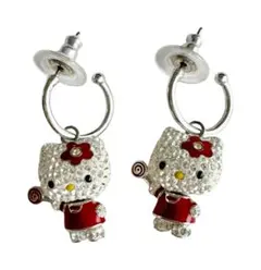 美品★廃盤品★ SWAROVSKIスワロフスキー ハローキティ ピアス