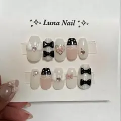 【006】現品 ネイルチップ ウィッシュコア ガーリー バレエコア ドット 羽